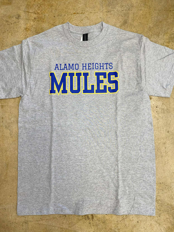 Alamo Heights Grey Adult T-Shirt